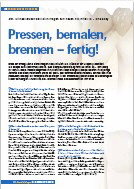 Pressen, bemahlen, brennen